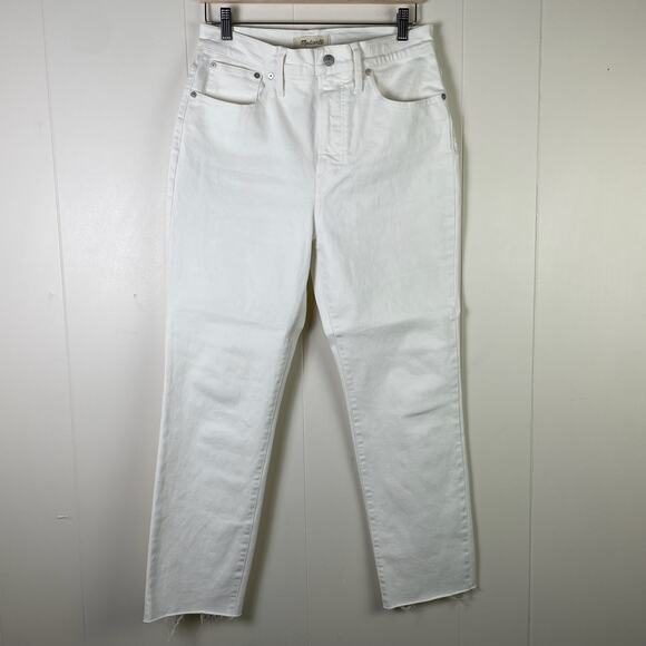 Madewell Denim - Madewell The Perfect Vintage Jean Tile White Raw Hem Edition‎ Size 29